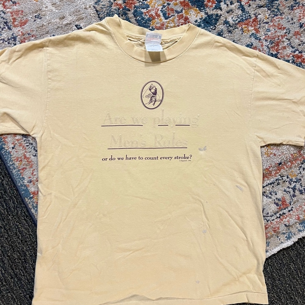 Single Stitch 1996 PegiGofi Vintage T-Shirt USA made size large | puffy ink font